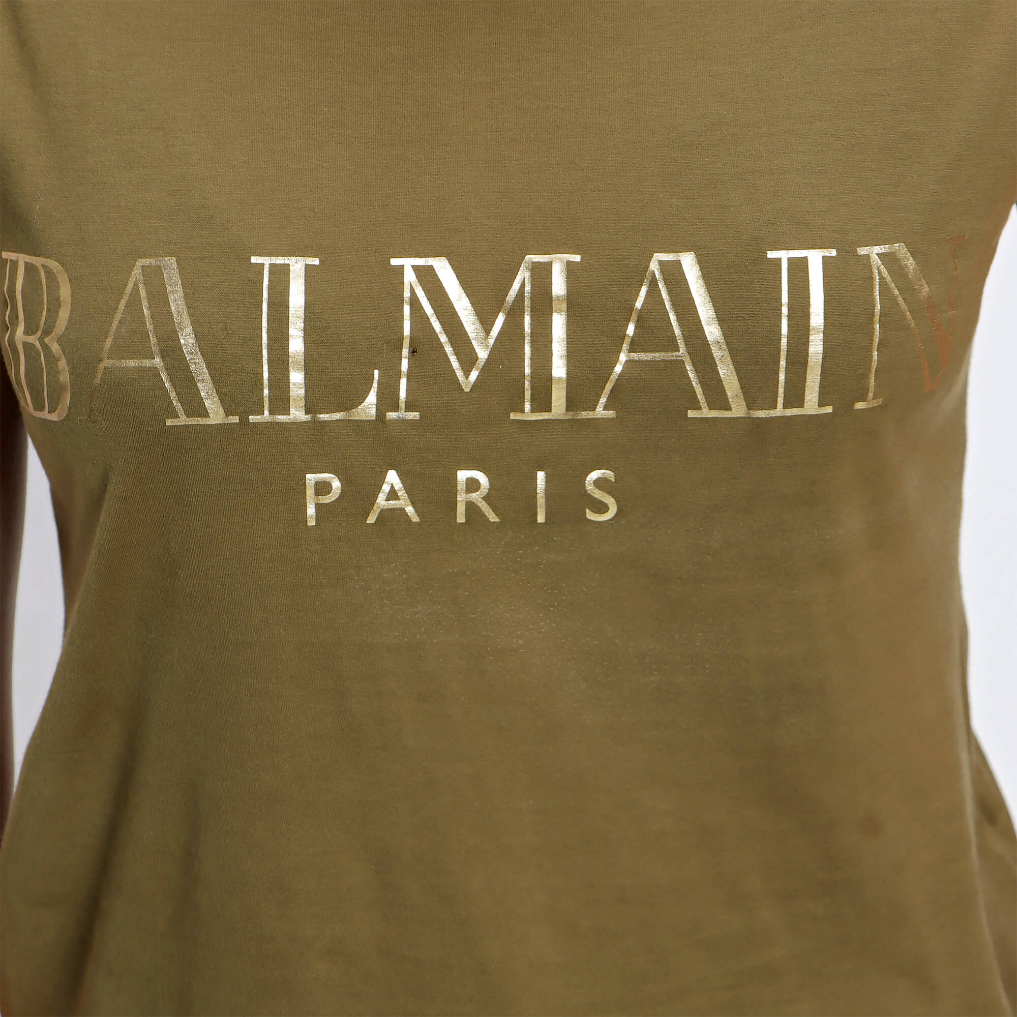 Balmain - Khaki Cotton Sleeveless Tank Top 